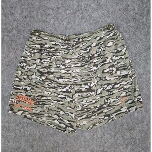 Gymshark Lifting Mesh Shorts Mens Size Large 5" Green Tiger Stripe Camo Pockets